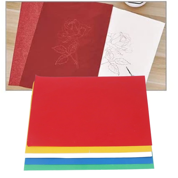 5 kpl siirtopaperi Viisi väriä vesiliukoinen hiilipaperi kirjontakuvioinen jäljityspaperi tee-se-itse askarteluprojekteihin
