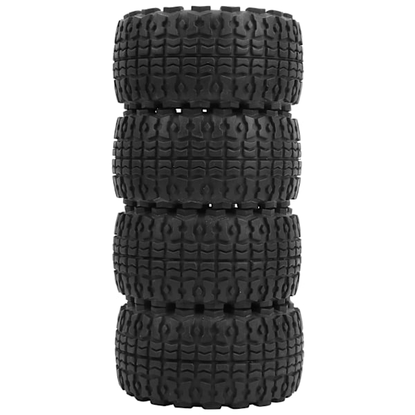 4 kpl 1/10 RC-auton renkaita kumia OffRoad-ajoneuvon renkaat Sqaure Tooth Wheel Tires HIMOTO DREKKERille (Musta 10056)
