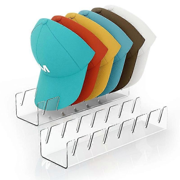 Hat Rack 2-pack Acrylic Hat Display Stand for Wardrobe