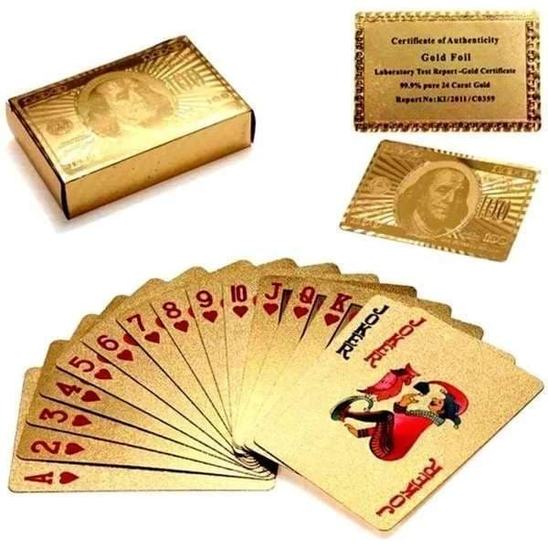Kortstokk - Spillekort - Poker - Gull