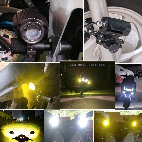 Motorcykel LED Spotlight S1 60W IP65 Vattentät Universal Dimlampa för Motorcykel Lastbil