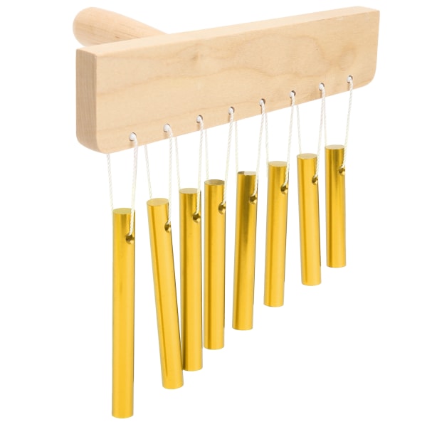 8 Tone Chimes Single Row Tube børns slagtøjsinstrumenter Orff førskolelegetøj med hammer (guld)
