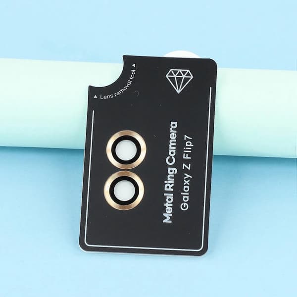 For Samsung Galaxy Z Flip7 5G Camera Lens Protector Set Electroplating Metal+Tempered Glass