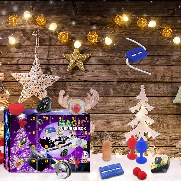 Magisk överraskningslåda julklapp - rekvisitaleksaker, rolig dekompression julöverraskning för barn