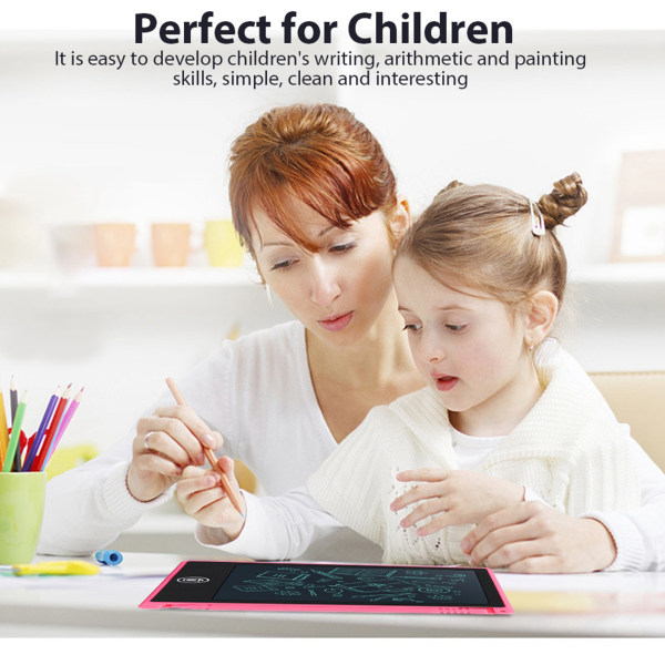 LCD 4,5 tuuman käsinkirjoitustaulun piirustustaulu lapsille / lasten muistioluettelon muistutus punainen