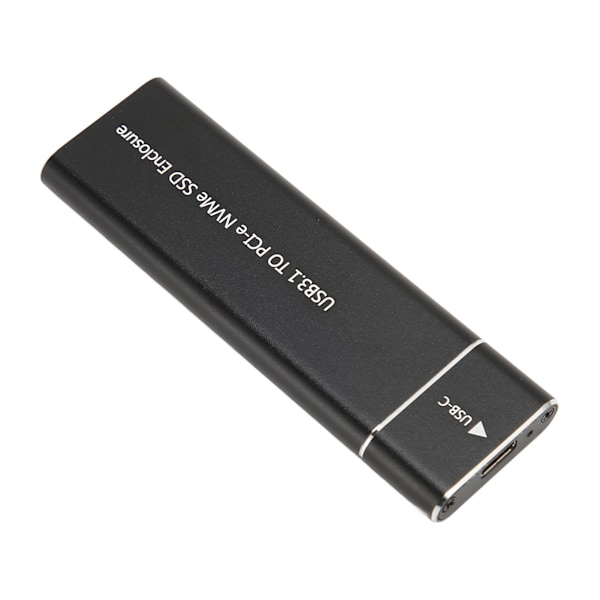 M.2 NVMe SSD-hölje 10 Gbps 2 TB USB 3.1 Typ C UASP-protokoll Typ C SSD-hölje för 2230 2242 2260 2280 SSD Svart Typ C till C-kabel