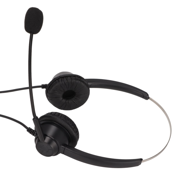 H360DRJ9MV RJ9 Office Headset Binaural Telefon Headset med justerbar højttalerlydstyrke og mikrofon mute