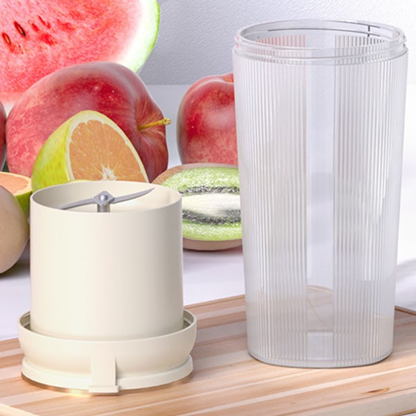 Mini Juicer Cup USB-lading Multifunksjonell Bærbar Automatisk Liten Fruktpresser for Hjem Sovesal 300ml Hvit