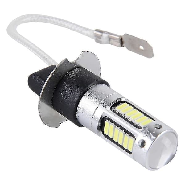 2 stk H3 10W 30 SMD-4014 LED tåkelys for bil, DC 12V hvitt lys White Light