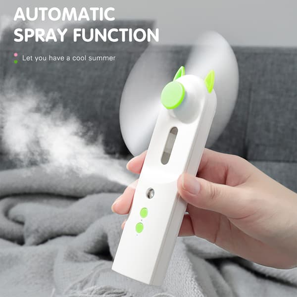 Mini håndholdt spraykøler — Sommerluftfugter & lommekøler — USB-genopladelig vandkølet køler [Grøn] Green
