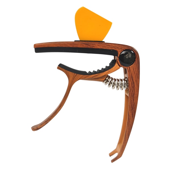 Gitarr Capo Snabbkoppling Tonändring Capo med Plektrumfack Tillbehör för Ukulele Banjo