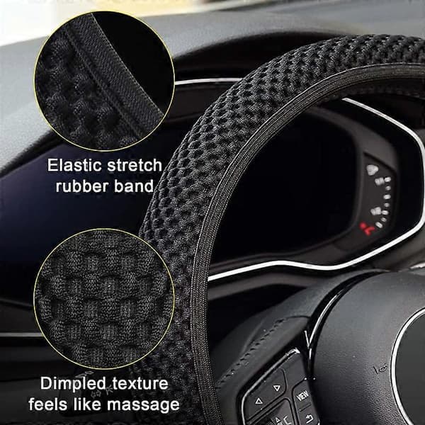 Elastisk strekk bilrattdeksel, universal 15 tommer
