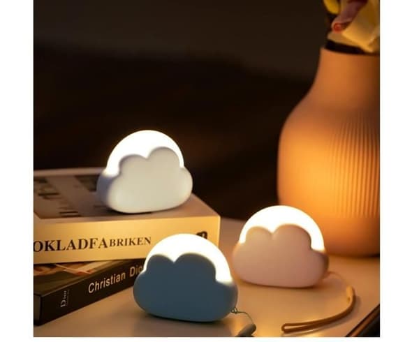 Genopladelig Cloud natlampe til baby, bærbar sengelampe til børn, gave til nyfødte