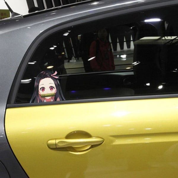 4 stk Anime bildekor klistremerker Japansk anime bildekal for frontrute Windows klistremerke Vanntett biltilbehør