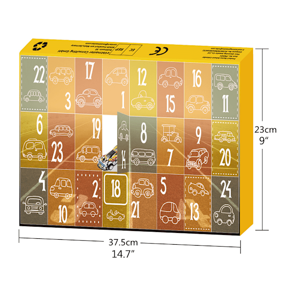 Joulukalenteri 24 kpl autoleluja lahjapakkaus Joulukalenteri Juhlalahjat Luokkahuonepalkinnot