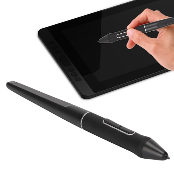 Svart Tablet Stylus med Tiltfunktion - 8192 Tryckkänslighetsnivåer - Kompatibel med Kamvas 13, Kamvas Pro 24, Kamvas 22, Kamvas 22 Plus
