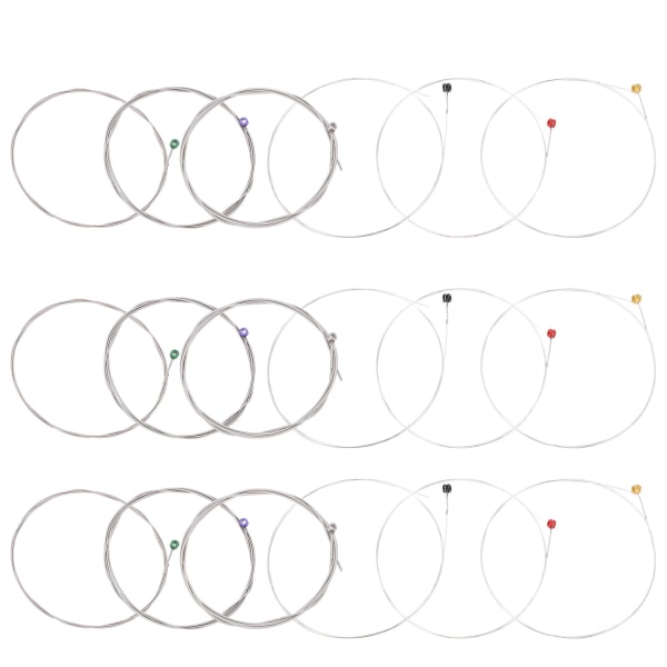 18 stk elektriske gitarstrenger nikkellegering ballende viklet vanlig lys for gitaristRX17
