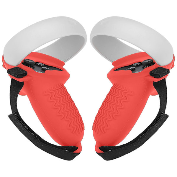 Silicone Case Compatible with Oculus Quest 2 Controller, Non-Slip Accessories, with Adjustable Hand Strap