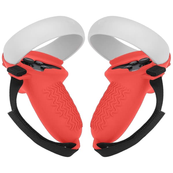 Silikonecover kompatibelt med Oculus Quest 2-controller, skridsikkert tilbehør, med justerbar håndrem
