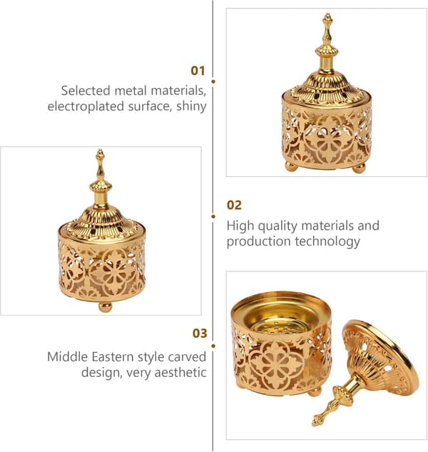 Arabisk Røkelsesbrenner, Metall Vintage Aromaterapi Lampeholder