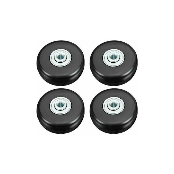 Heavy Duty 50mm Rubber Swivel Wheel Caster - Set of 4, Perfect for Suitcase/Luggage Repair and Replacement