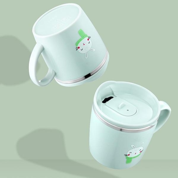 Baby Kids Sippy Cup Muki Maito Ruostumaton Teräs Trainer Olki Kuppi Kansi