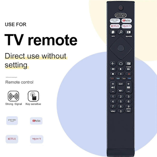 Typ A BRC0984501/01 Compatible with Philips TV Remote Control Replacement