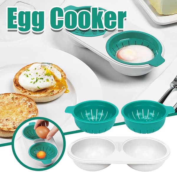 2-lags eggekopp med dreneringskurv, eggekopp av matkvalitet (blå)