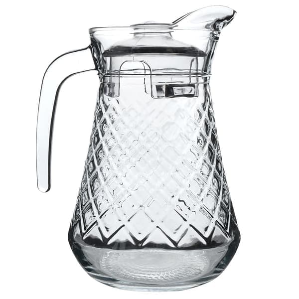 Glas med lock för drycker: vatten, juice, iste & mer