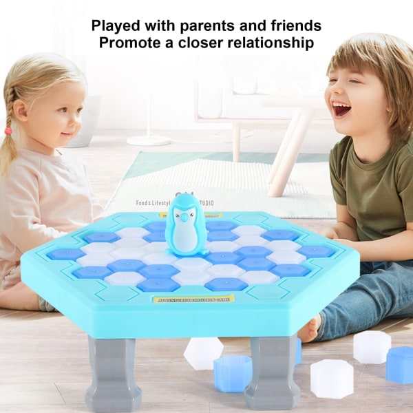 Ice Breaking Brettspill Forbedre koordinasjonen Interactive Block Knocking Table Toy L Størrelse