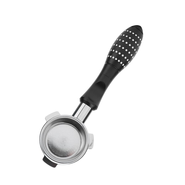 Pohjaton portafilter, himmeänpintainen, hieno suodatin, elintarvikelaatuinen materiaali, mukava 54 mm kahvakahva, pohjaton