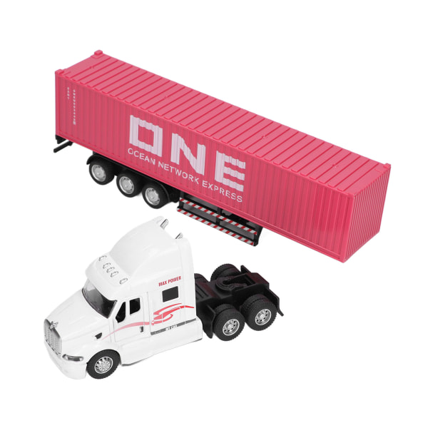 Container Truck Model 1:48 Vivid Utsøkt vakkert dekorativt leketøypynt for over 3 år gammelrosa