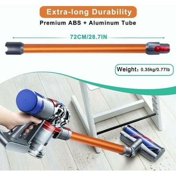 Forlængerrør - ZEAICOS - Universel erstatning - Kompatibel med Dyson V7 V8 V10 V11 V15 - ABS & aluminium - Quick release