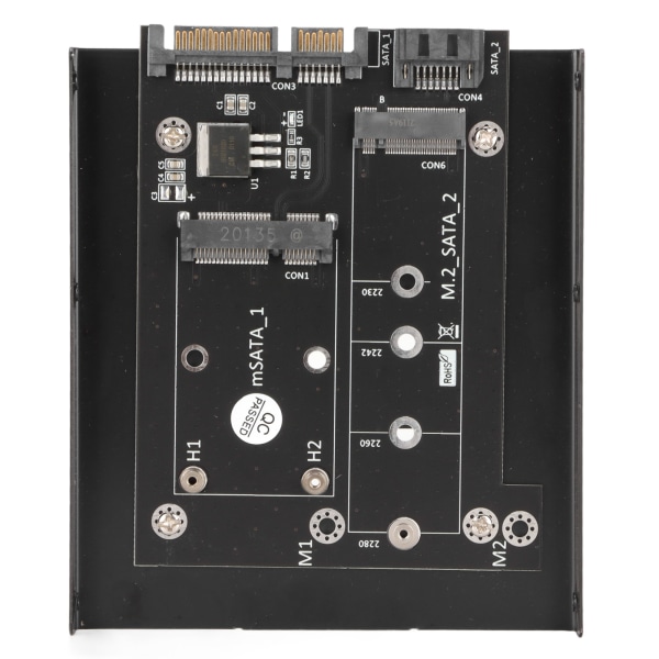 SATA Adapter 2 i 1 MSATA/M2 NGFF SSD til Dual Port SATA3 Converter med 3,5 tommers harddiskstøtte Datatilbehør