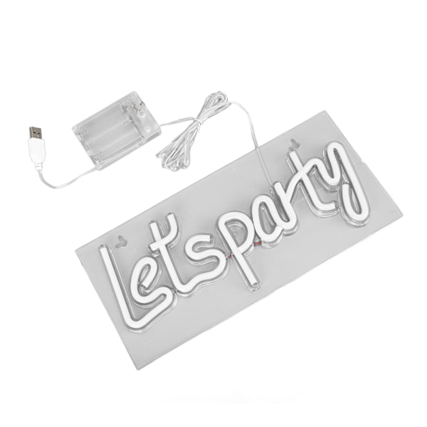 Party Neon Skilte USB-drevet Batteridrevet Festlys Oplyst Skilt Romantisk Ord LED Neon Skilt til Ungkarlefest Bryllup