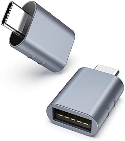 Syntech USB C til USB-adapter, 2-pak, USB 3.0 hun til Thunderbolt 4/3-adapter kompatibel med MacBook Pro Air 2024, Surface, iPad, iPhone Blå Blue 27.4 x 16.5 x 8.1 mm
