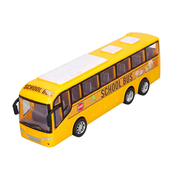 Mini Bus Model Billegetøj Høj Simulering Fine detaljer Gul Inerti Bus Legetøj til over 3 år Børn Boligindretning Gaver