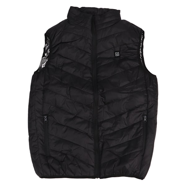 Men Heated Vest Smart USB Electric Vest Winter Thermal Heating Vest 9 Zones Heating Black M