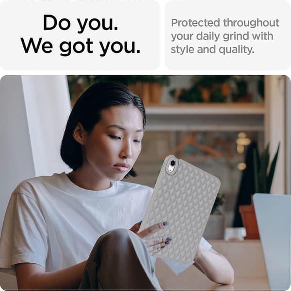 Anti-drop Protective Back Cover for iPad 10.9 (2022) Rhombus Pattern Soft TPU Tablet Case