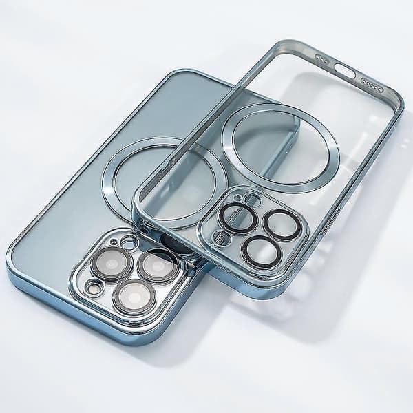 Magsafe Magnetic Case Compatible With Iphone 14 Pro Max/14 Pro/14 Plus/14, Transparent Silicone Lens Protector
