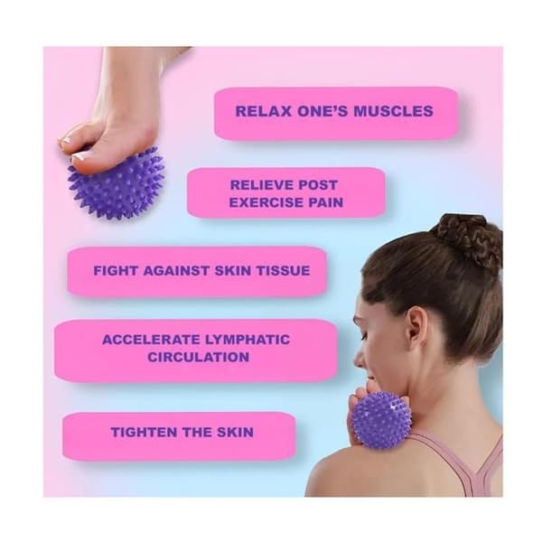 Sæt med 2 stk. 9 cm massagebolde, vandtætte myofascielle triggerpunkt-bolde til muskelafspænding