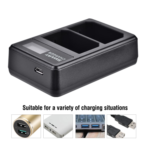 Kamerabatteri Dobbel lader med USB-kabel for Sony NP-FZ100 batterier tilbehør