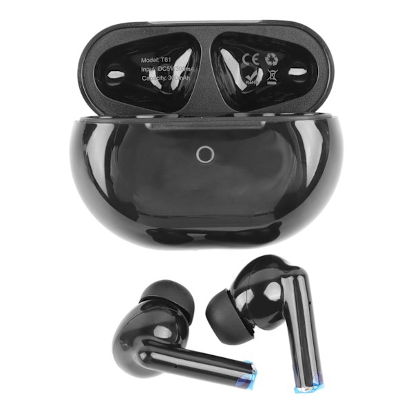 Trådløse Bluetooth-ørepropper med støyreduksjon, IPX6 vanntett, HiFi stereo lyd, BT5.3 trådløse ørepropper for utendørs sport