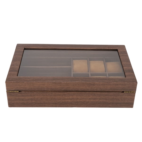 Trä watch Box Dammtät Vattentät Retro Wood Grain Watch Organizer Flera watch Display Box