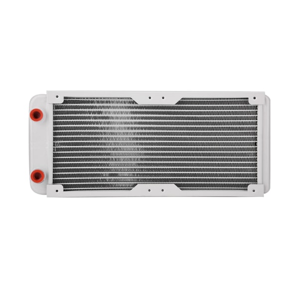 Aluminium Radiator Kylfläns Dator Vattenkylning Vätskevärmeväxlare Vit (240mm)