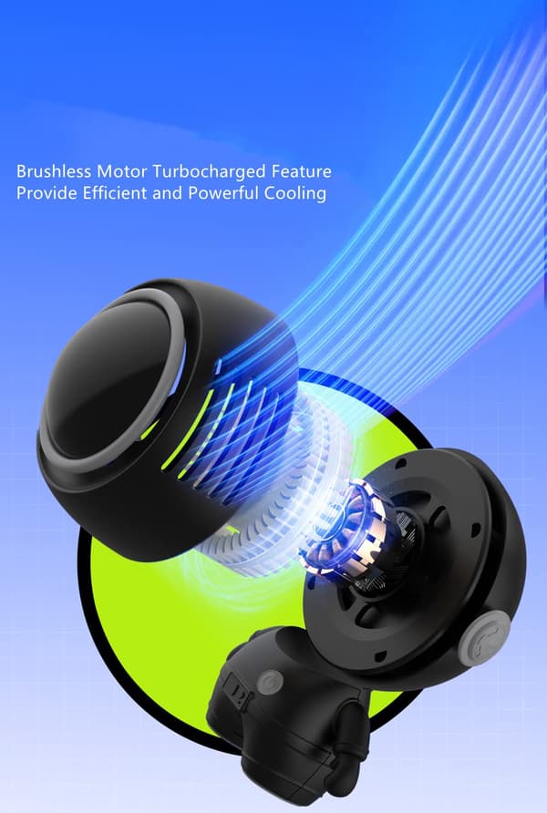 Astronaut håndholdt ventilator, 3 hastigheder, USB genopladelig, til børn/voksne, sort black