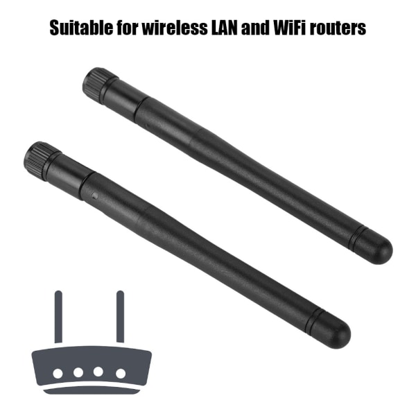 2 STK Dual Band WiFi-ruter High Gain SMA-grensesnitt trådløst nettverkskort ekstern antenne (2DBi)