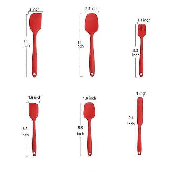 Spatula Kitchen Utensils 6 Pieces Silicone Spatula Set Heat Resistant