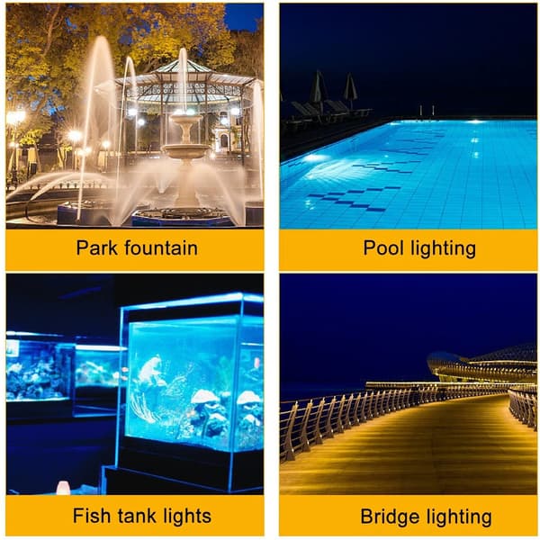 10W undervattens LED-spotlight, IP68, ytmonterad, 12V vit