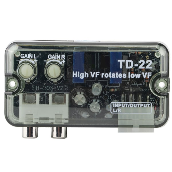 Bilstereokonverterare för hög till lågfrekvent högtalarnivåomvandlare med kontrollkabel